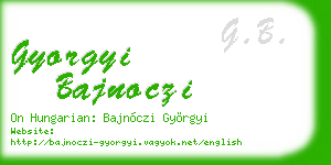 gyorgyi bajnoczi business card